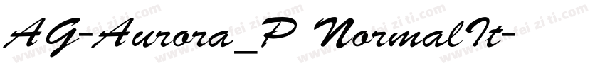 AG-Aurora_P NormalIt字体转换